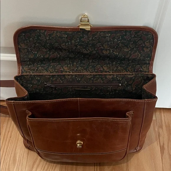 Vintage Brown Leather satchel briefcase Bag - Picture 6 of 6